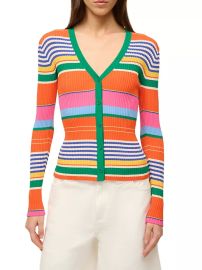 Shop Staud Cargo Striped Cardigan at Saks Fifth Avenue