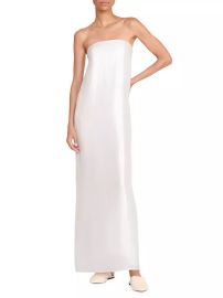 Shop Staud Casey Strapless Metallic Gown at Saks Fifth Avenue