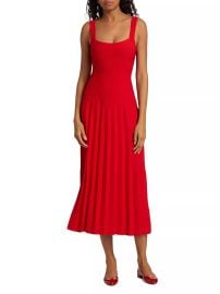 Shop Staud Ellison Rib-Knit Sleeveless Midi-Dress at Saks Fifth Avenue