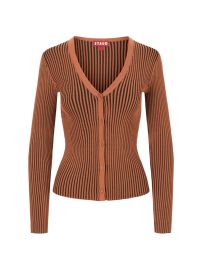 Shop Staud Fitted Rib-Knit Cardigan Saks Fifth Avenue at Saks Fifth Avenue