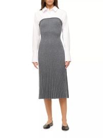 Shop Staud OKeefe Wool-Blend Midi-Dress at Saks Fifth Avenue