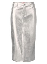 Shop Staud Oaklyn Metallic Midi-Skirt at Saks Fifth Avenue