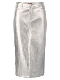 Shop Staud Oaklyn Metallic Midi-Skirt Saks Fifth Avenue at Saks Fifth Avenue