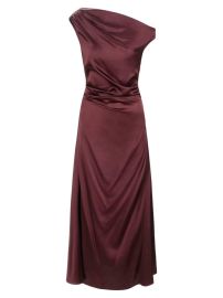 Shop Staud Phare Draped Silk-Blend Midi-Dress at Saks Fifth Avenue