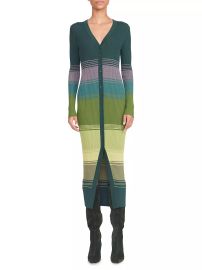 Shop Staud Shoko Rib-Knit Striped Sweaterdress at Saks Fifth Avenue