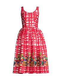 Shop Stella Jean Gingham Fit amp Flare Dress at Saks Fifth Avenue