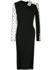 Shop Stella McCartney Arielle polka-dot sheer midi dress with Express Delivery - at Farfetch