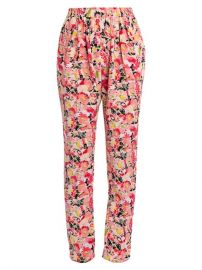 Shop Stella McCartney Christine Watercolor Floral Silk Trousers at Saks Fifth Avenue