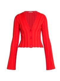 Shop Stella McCartney Cropped Ribbed-Knit Cardigan at Saks Fifth Avenue