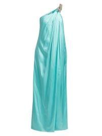 Shop Stella McCartney Falabella Crystal Draped Satin Gown at Saks Fifth Avenue