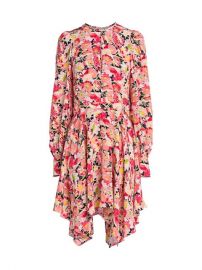 Shop Stella McCartney Felicity Watercolor Floral Silk Dress at Saks Fifth Avenue