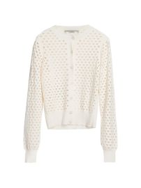 Shop Stella McCartney Mesh Compact-Knit Cardigan at Saks Fifth Avenue