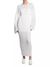 Shop Stella McCartney Pliss Long-Sleeve Maxi Dress at Saks Fifth Avenue