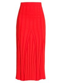 Shop Stella McCartney Wide Rib-Knit Midi Skirt at Saks Fifth Avenue