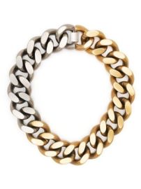 Shop Stella McCartney chunky chain two-tone necklace with Express Delivery - at Farfetch