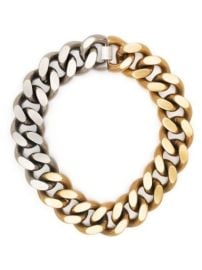 Shop Stella McCartney chunky chain two-tone necklace with Express Delivery - at Farfetch