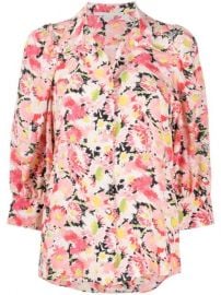 Shop Stella McCartney floral-print crop-sleeve blouse with Express Delivery - at Farfetch