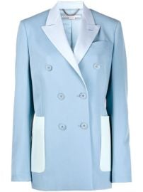 Shop Stella McCartney panelled double-breasted blazer with Express Delivery - at Farfetch