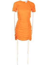 Shop Stella McCartney ruched fitted dress with Express Delivery - at Farfetch