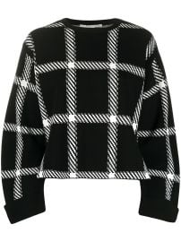 Shop Stella McCartney windowpane check print sweatshirt with Express Delivery - at Farfetch