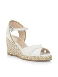 Shop Stuart Weitzman Mirela Leather Espadrille Wedge Sandals at Saks Fifth Avenue