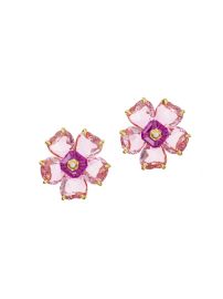 Shop Swarovski Florere Gold-Plated amp Crystal Stud Earrings at Saks Fifth Avenue