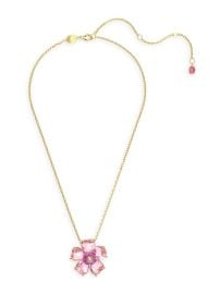 Shop Swarovski Florere Gold-Plated amp Crystals Flower Pendant Necklace at Saks Fifth Avenue