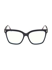 Shop TOM FORD 56MM Square Blue Block Glasses at Saks Fifth Avenue