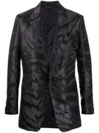 Shop TOM FORD abstract-jacquard satin tuxedo jacket with Express Delivery - at Farfetch