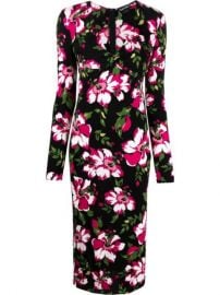 Shop TOM FORD floral-print mid-length dress with Express Delivery - at Farfetch