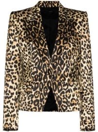 Shop TOM FORD leopard-print single-breasted blazer with Express Delivery - at Farfetch