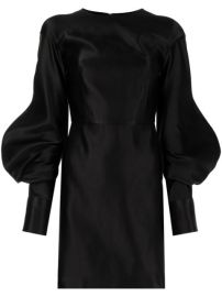 Shop TOM FORD puff-sleeve duchess-silk minidress with Express Delivery - at Farfetch