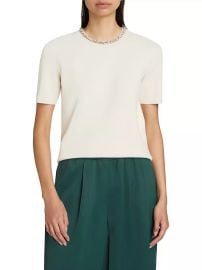 Shop TWP Embellished Cashmere T-Shirt at Saks Fifth Avenue