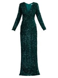 Shop Tadashi Shoji Sequined Surplice Body-Con Gown at Saks Fifth Avenue