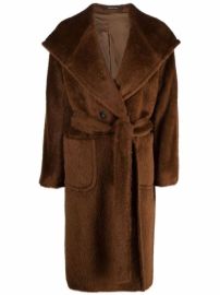 Shop Tagliatore textured wrap wool coat with Express Delivery - at Farfetch