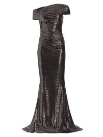 Shop Talbot Runhof Asymmetric One-Shoulder Column Gown at Saks Fifth Avenue