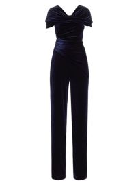 Shop Talbot Runhof Stretch Velvet Jumpsuit at Saks Fifth Avenue