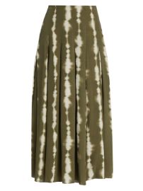 Shop Tanya Taylor Allura Pleated Ikat Midi-Skirt at Saks Fifth Avenue