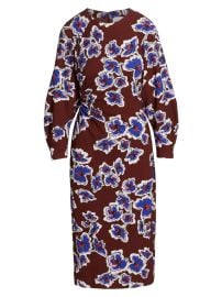 Shop Tanya Taylor Amara Floral Midi Dress at Saks Fifth Avenue