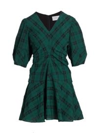 Shop Tanya Taylor Emmaline Plaid Minidress at Saks Fifth Avenue