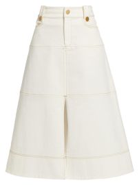 Shop Tanya Taylor Hudie Denim Midi Skirt at Saks Fifth Avenue