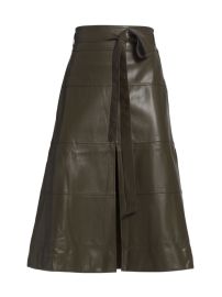 Shop Tanya Taylor Hudson Faux Leather Midi-Skirt at Saks Fifth Avenue