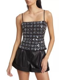 Shop Tanya Taylor Ivy Sequined Top at Saks Fifth Avenue