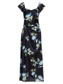 Shop Tanya Taylor Luna Floral Gathered Maxi Dress at Saks Fifth Avenue