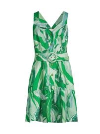 Shop Ted Baker Yaz Belted Linen-Blend Minidress at Saks Fifth Avenue