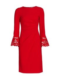 Shop Teri Jon by Rickie Freeman Lace Cuff Sheath Dress at Saks Fifth Avenue