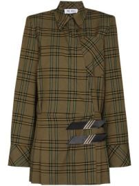 Shop The Attico checked mini shirt dress with Express Delivery - at Farfetch