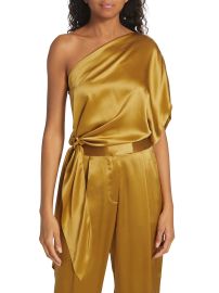 Shop The Sei One-Shoulder Silk Top at Saks Fifth Avenue