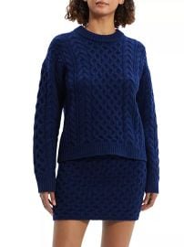 Shop Theory Aran Wool-Cashmere Sweater at Saks Fifth Avenue