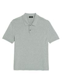 Shop Theory Cable-Knit Polo Shirt at Saks Fifth Avenue